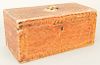 Pine box with original grain paint, late 18th to early 19th century.  ht. 6 3/8 in., top: 7" x 14"