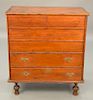 Queen Anne blanket chest having top over false drawers over two drawers on turned front legs.  ht. 42 1/2 in., wd. 37 in.  Prove...