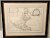 Guillaume De L'isle,  double page hand colored outline engraving,  L'Amerique Septentrionale Map "Par G De L'isle Geographe A Pa...