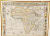 John Speed (1552-1629),  Map of Africae,  hand colored engraving by London Bassett Chiswell 1676  plate size 14 1/2" x 20"