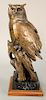 Kent Ullberg (b. 1945),  bronze owl,  signed and numbered 7/20.  ht. 19 1/2 in.