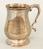 Garrett Eoff 1785-1858 N.Y. silver mug with scrolled handle, marked: G. Eoff.  ht. 6 in.,  18.3 t oz.  Provenance: Estate from...