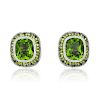 A Statement-Making Pair of Peridot and Diamond Earrings