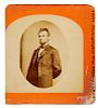 Abraham Lincoln stereoview card fragment