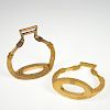 Pair Spanish bronze stirrups from the Royal Stables