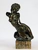 Ernst Seger Bronze Sculpture of Female Nude Torso