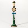 LeCoultre Green-painted Eight-day Street Lamp Table Clock