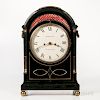 Jonathan Robotham Ebonized and Brass-mounted Mantel Clock