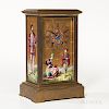 French Hand-painted Porcelain Panel Mantel Clock