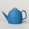 Wedgwood Blue Jasper Dip Beehive Teapot and Cover