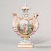 Wedgwood Hand-painted Queen's Ware Vase and Cover
