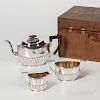Three-piece Victorian Sterling Silver Tea Service