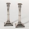 Pair of Edward VII Sterling Silver Candlesticks