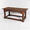 Jacobean Carved Oak Refectory Table