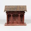 Chinese Red Painted House Shrine