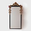 Art Nouveau Brass and Painted Metal Mirror