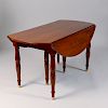 Directoire Mahogany Drop Leaf Extension Dining Table