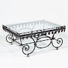 Baroque Style Iron and Glass Low Table