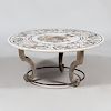 Italian Scagliola and Painted Metal Low Table 