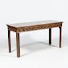 George III Style Mahogany and Parcel-Gilt Console Table