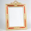 Large Fabergé Style Gilt-Metal-Mounted Enamel Picture Frame