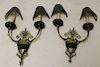 CALDWELL. Signed Pair of Antique Sconces.