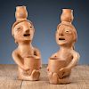 Tesuque Pottery Rain God Candlestick Holders, From The Harriet and Seymour Koenig Collection, NY