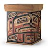 Andy Wilbur-Peterson (Skokomish, b. 1955) Carved and Painted Bentwood Box