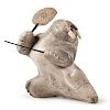 Alaskan Eskimo Carved Whalebone Sculpture, Dancing Walrus, From the Collection of William H. Saunders, M.D. and Putzi Saunders, Ohio