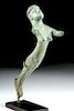 Etruscan Bronze Handle - Nude Female Form