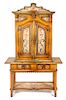 A Venetian Style Painted Cabinet on Stand Height overall 75 inches.