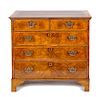 * A George II Walnut Chest of Drawers Height 36 1/2 x width 39 1/2 x depth 21 1/2 inches.