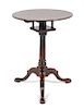 * A George III Mahogany Tilt-Top Table Height 25 1/2 x diameter 19 1/2 inches.