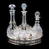 * A Group of Three Decanters Height of tallest 11 1/4 inches.