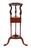 * A Georgian Style Mahogany Wig Stand Height 32 inches.