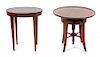 * Two Georgian Style Mahogany End Tables Height of taller 20 inches.