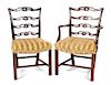 * A Set of Eight Chippendale Style Mahogany Dining Chairs Height 37 inches.