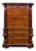 An English Chest-on-Chest Height 72 1/2 x width 52 1/2 x depth 25 inches.