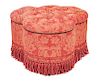 A Victorian Style Upholstered Ottoman Height 20 inches.