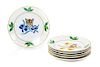 * Six Lynn Chase Porcelain Canape Plates Diameter: 5 3/4 inches.