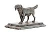* An American Water Spaniel Cast Metal Figure Height 3 x width 5 1/4 x depth 2 5/8 inches.