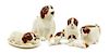 * A Group of Six Saint Bernard Table Articles Height of tallest 7 1/2 inches.
