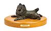 * A Bronze Shetland Sheepdog Width of base 11 1/2 inches.