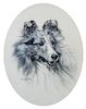* Three Works of Art depicting Shetland Sheepdogs Largest: 17 x 12 inches.