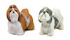 * Two Shih Tzu Figures Width of wider 5 1/4 inches.