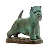 * A Bronze West Highland Terrier Width 6 1/2 inches.