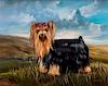 * Three Works of Art depicting Yorkshire Terriers Largest: 15 1/2 x 19 1/2 inches.