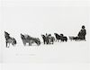 * Eight Photographs of Alaskan Dog Sledding Each: 11 x 14 inches.
