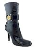  Gucci Patent Leather Shield Ankle Boots Size 7