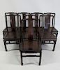 Set of 8 Chinese "Shou" Rosewood Chairs.